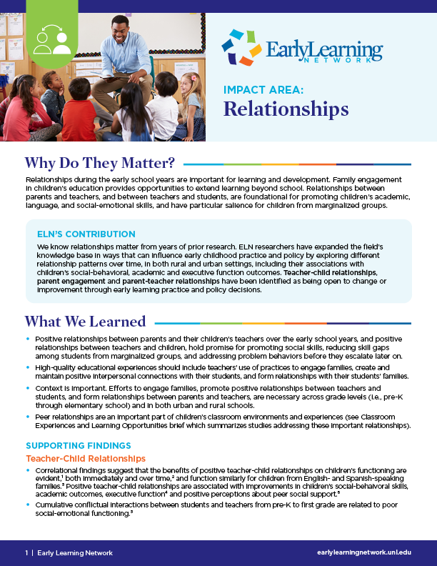 Impact Area Brief: Relationships